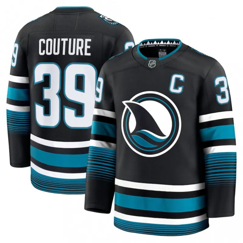 Men’s San Jose Sharks Logan Couture Black Alternate Premium Jersey