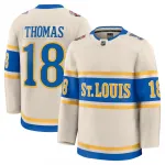 Camiseta de jugador premium de Robert Thomas de los St. Louis Blues para el NHL Winter Classic 2025 - Color crema