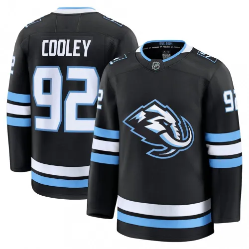 Mannen Utah Mammoth Logan Cooley Zwart Home Premium Speler Jersey