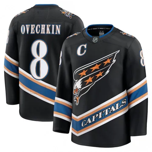 Alexander Ovechkin Washington Capitals Alternate 50th Anniversary Premium Jersey - Black