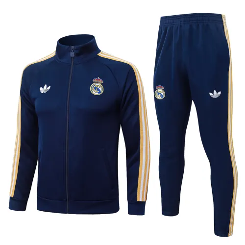 2026/27 Real Madrid Jacket Tracksuit full-zip Dark Blue