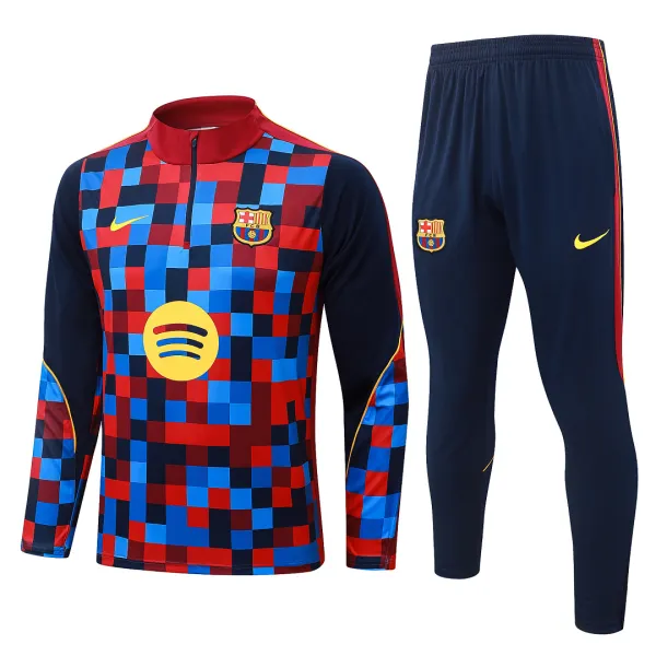 26/27 Barcelona Tracksuit Half-zip Colorful Grid - A-Grade Quality Detail View