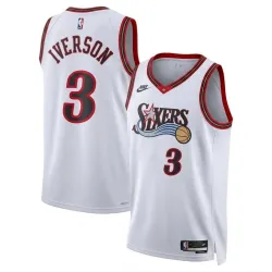 Allen Iverson Philadelphia 76ers Nike Unisex White Swingman Jersey - Classic Edition - product photo Allen Iverson Philadelphia 76ers Nike Unisex White Swingman Jersey - Classic Edition