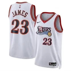LeBron James Philadelphia 76ers Nike Unisex White Swingman Jersey - Classic Edition