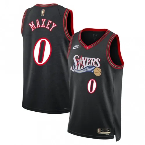 Tyrese Maxey Philadelphia 76ers Nike Unisex Black Swingman Jersey - Classic Edition