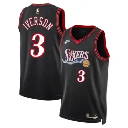 Allen Iverson Philadelphia 76ers Nike Unisex Black Swingman Jersey - Classic Edition - product photo Allen Iverson Philadelphia 76ers Nike Unisex Black Swingman Jersey - Classic Edition