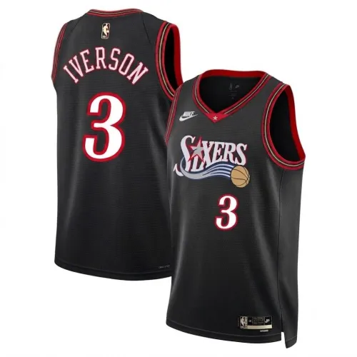Allen Iverson Philadelphia 76ers Nike Unisex Black Swingman Jersey - Classic Edition