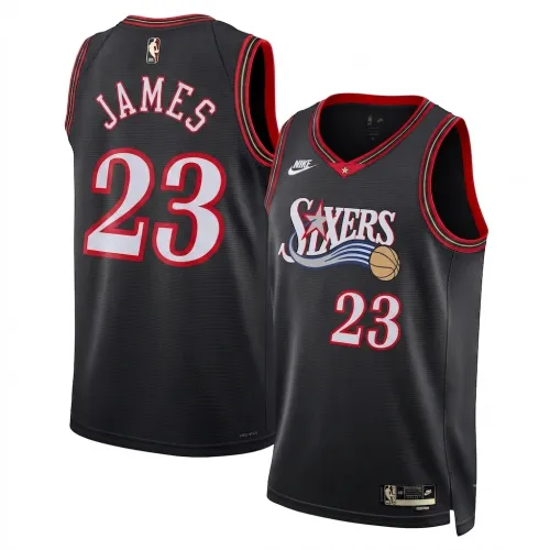 LeBron James Philadelphia 76ers Nike Unisex Black Swingman Jersey - Classic Edition