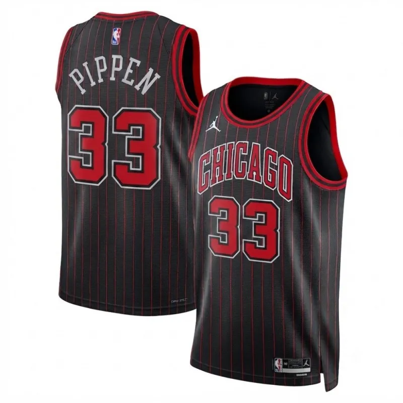 Scottie Pippen Chicago Bulls Jordan Brand Unisex Black Swingman Jersey – Statement Edition