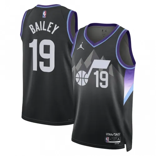 Ace Bailey Utah Jazz Jordan Brand Unisex 2024/25 Black Swingman Jersey - Statement Edition