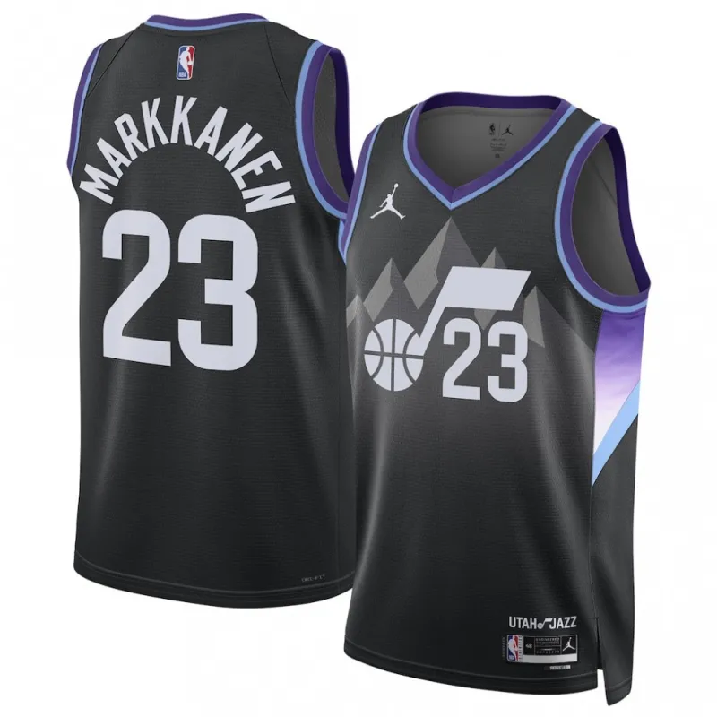 Lauri Markkanen Utah Jazz Jordan Brand Unisex 2024/25 Black Swingman Jersey – Statement Edition
