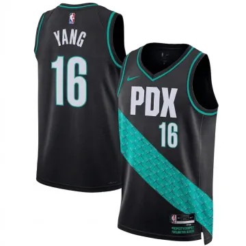 Hansen Yang Portland Trail Blazers Nike Unisex 2022/23 Black Swingman Jersey - City Edition
