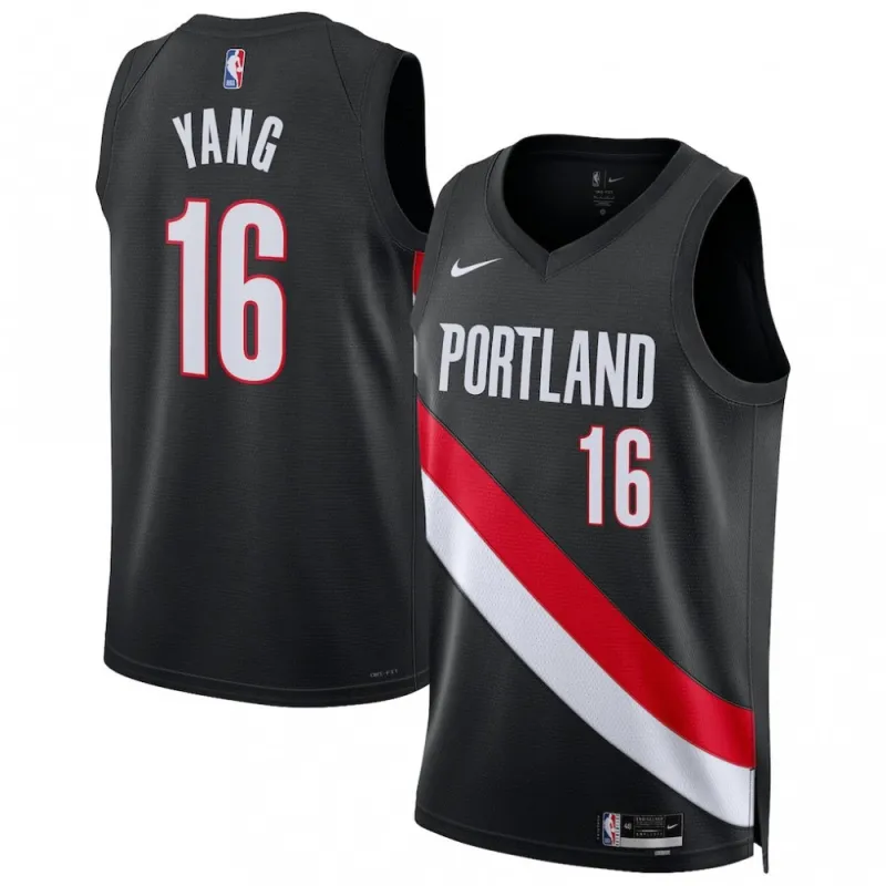 Hansen Yang Portland Trail Blazers Nike Unisex Black Swingman Player Jersey – Icon Edition