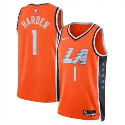 James Harden LA Clippers Nike Unisex 2025/26 Orange Swingman Jersey - City Edition - product photo Maglia Swingman unisex Nike di James Harden dei LA Clippers 2025/26, arancione - City Edition