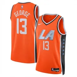 Paul George LA Clippers Nike Unisex 2025/26 Orange Swingman Jersey - City Edition - product photo Paul George LA Clippers Nike Unisex 2025/26 Orange Swingman Jersey - City Edition