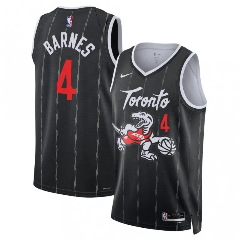 Scottie Barnes Toronto Raptors Nike Unisex 2025/26 Black Swingman Jersey – City Edition
