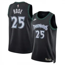 Derrick Rose Minnesota Timberwolves Nike Unisex Black Swingman Jersey - Classic Edition - product photo Derrick Rose Minnesota Timberwolves Nike Unisex zwart Swingman-shirt - Classic Edition