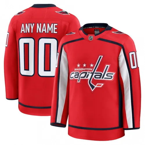 Maillot personnalisé Premium « domicile » des Capitals de Washington - Rouge