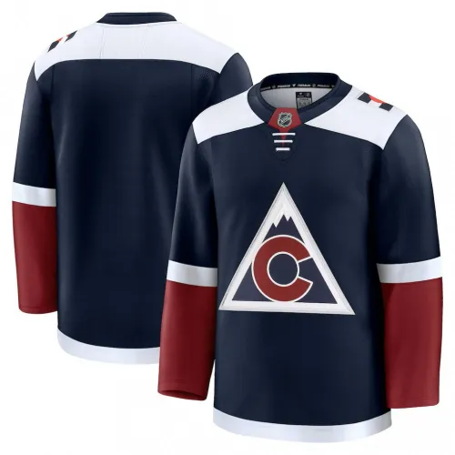 Camisa Premium Alternativa em Azul-Marinho dos Colorado Avalanche