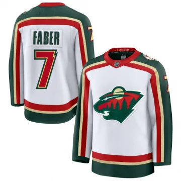 Brock Faber Minnesota Wild White 25th Anniversary Premium Jersey