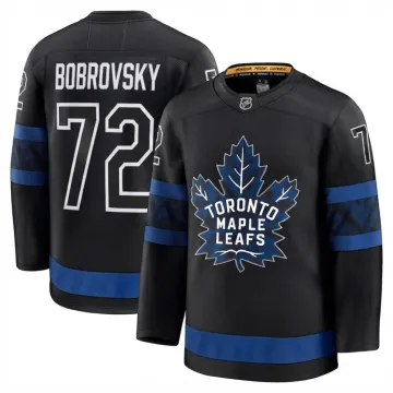 Sergei Bobrovsky Men's Toronto Maple Leafs Black Alternate Premium Jersey