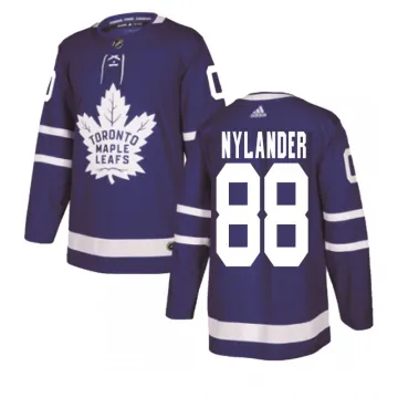 Hommes Toronto Maple Leafs William Nylander #88 adidas Bleu Authentic Player Jersey