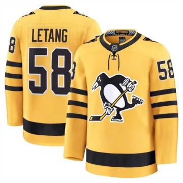 Kris Letang Men's Pittsburgh Penguins Gold Alternate Premium Jersey