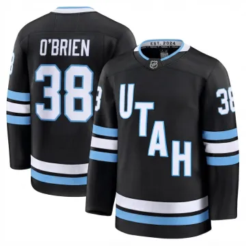 Liam O'Brien Men's Utah Mammoth Black Home Premium Jersey
