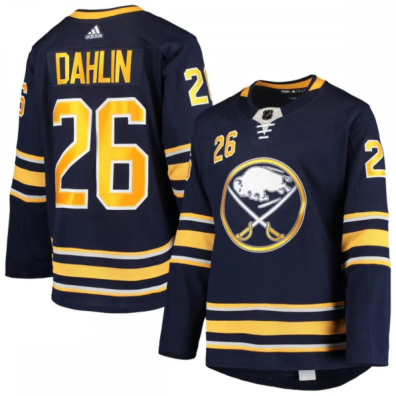 Camisola de jogador autêntica de casa do Rasmus Dahlin dos Buffalo Sabres da adidas para a época 2020/21 – Azul-real