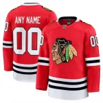 Men's Chicago Blackhawks Red Home Premium Custom Jersey