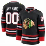 Maglia personalizzata premium alternativa nera da uomo dei Chicago Blackhawks