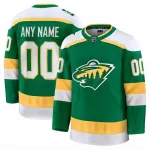 Men's Minnesota Wild Green Alternate Premium Custom Jersey