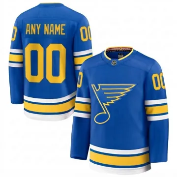Camisa Personalizada Premium dos St. Louis Blues (para jogos em casa) - Azul