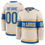 St. Louis Blues 2025 NHL Winter Classic Premium Player Custom Jersey - Cream