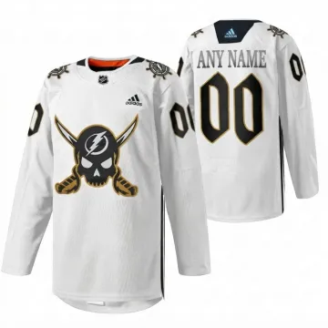 Tampa Bay Lightning 2024 Gasparilla Hockey Custom Jersey - White