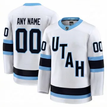 Men's Utah Mammoth White Away Premium Player Custom Jersey
