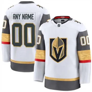 Men's Vegas Golden Knights White Away Premium Custom Jersey
