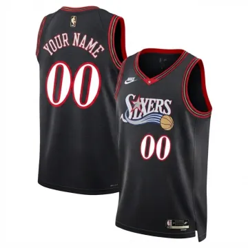 Philadelphia 76ers Nike Unisex Black Swingman Custom Jersey - Classic Edition