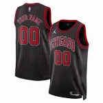 Camisa personalizada unissexo preta Swingman dos Chicago Bulls da Jordan Brand – Edição Statement