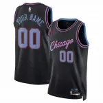 Chicago Bulls Nike Unisex 2025/26 City Edition Black Swingman Custom Jersey