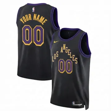 Los Angeles Lakers Nike 2023/24 California Dream Black City Edition Swingman Custom Jersey