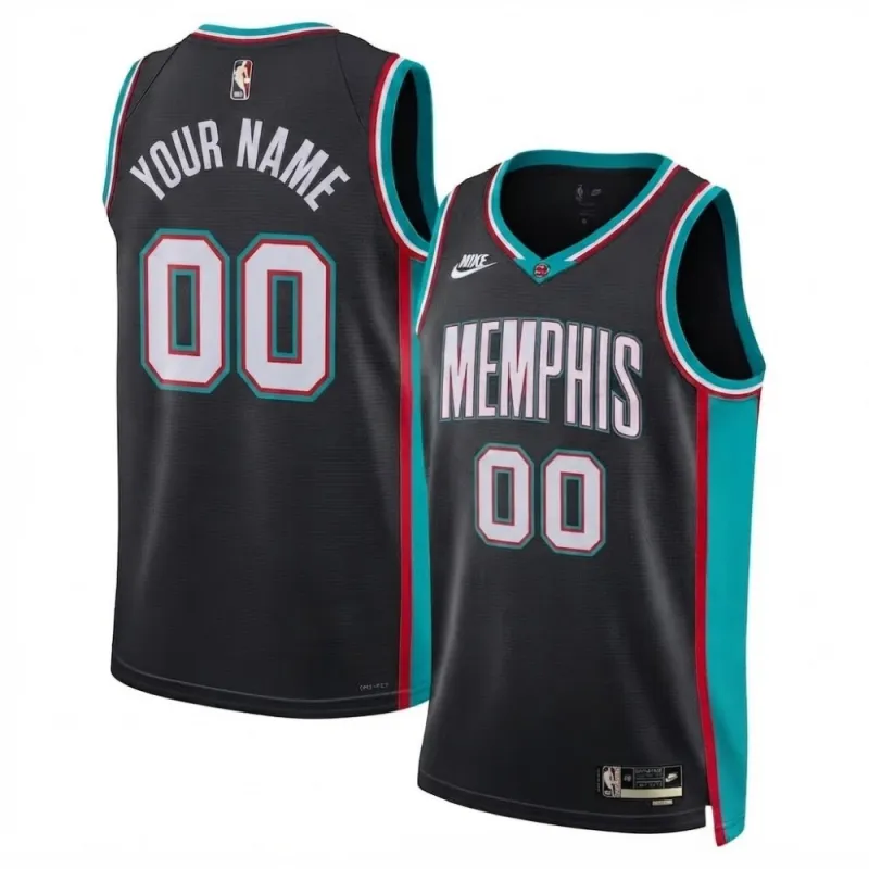 Memphis Grizzlies Nike Black Classic Edition Swingman Custom Jersey