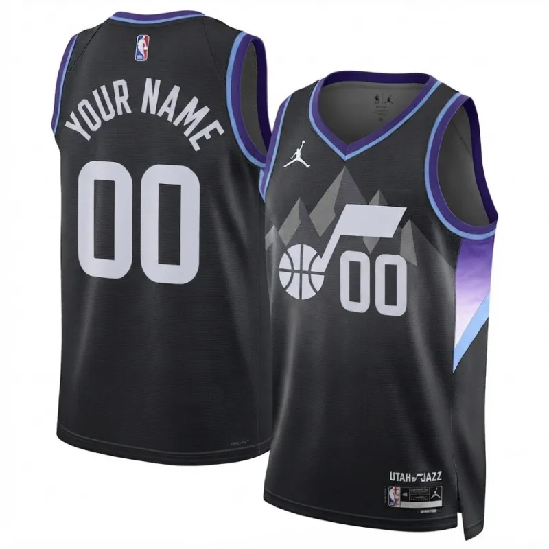 Utah Jazz Jordan Brand Unisex 2024/25 Black Swingman Custom Jersey – Statement Edition