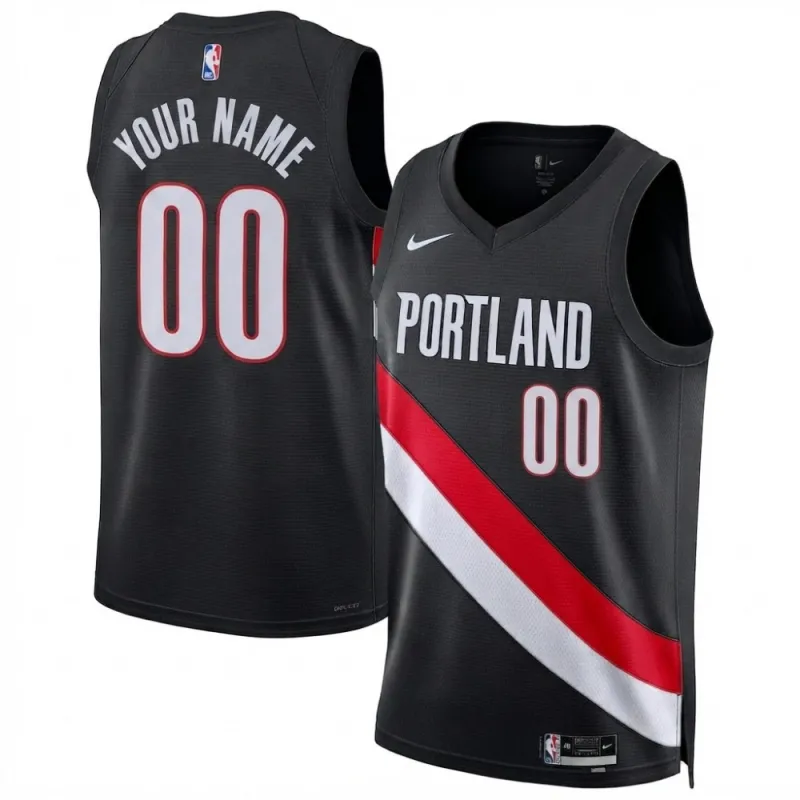 Portland Trail Blazers Nike Unisex Black Swingman Player Custom Jersey – Icon Edition