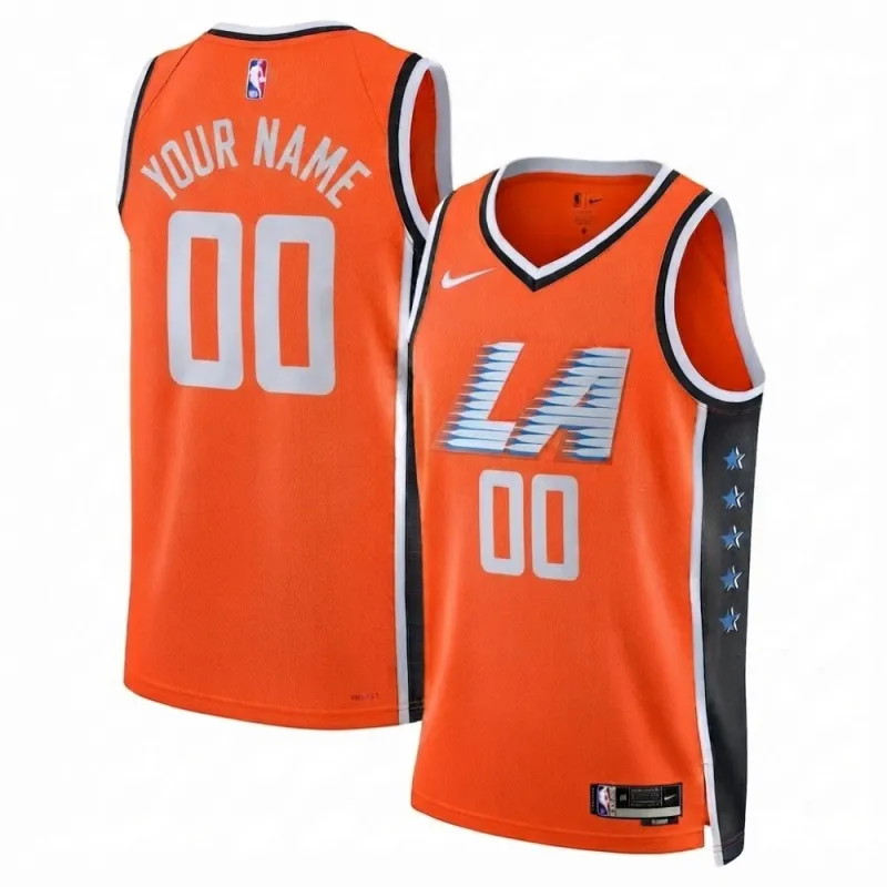 LA Clippers Nike Unisex 2025/26 Orange Swingman Custom Jersey – City Edition