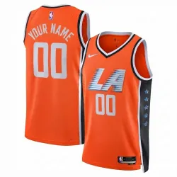LA Clippers Nike Unisex 2025/26 Orange Swingman Custom Jersey - City Edition - product photo LA Clippers Nike Unisex 2025/26 Oranje Swingman-shirt op maat - City Edition