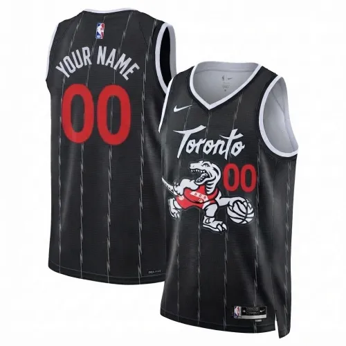 Toronto Raptors Nike Unisex 2025/26 Black Swingman Custom Jersey - City Edition