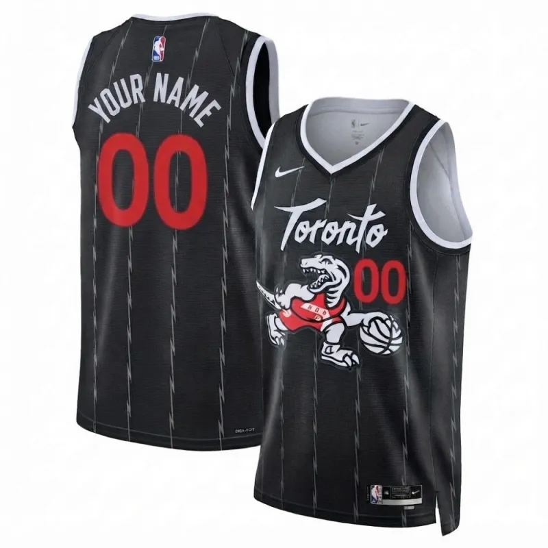 Toronto Raptors Nike Unisex 2025/26 Black Swingman Custom Jersey – City Edition