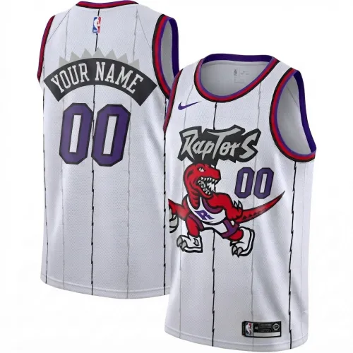 Toronto Raptors Nike White Classic Edition Swingman Custom Jersey