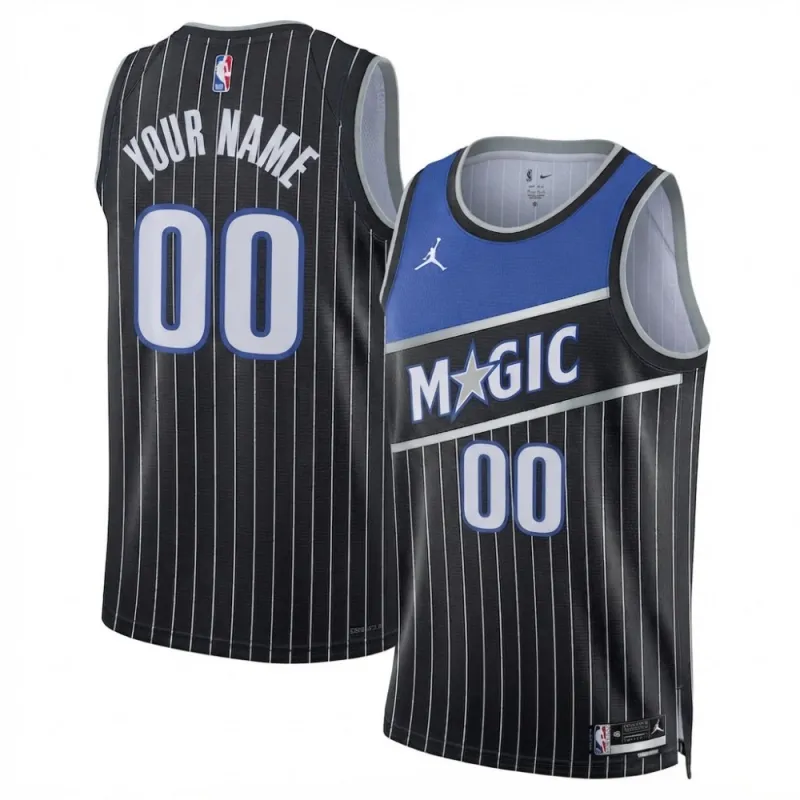 Orlando Magic Jordan Brand Unisex Black Swingman Custom Jersey – Statement Edition